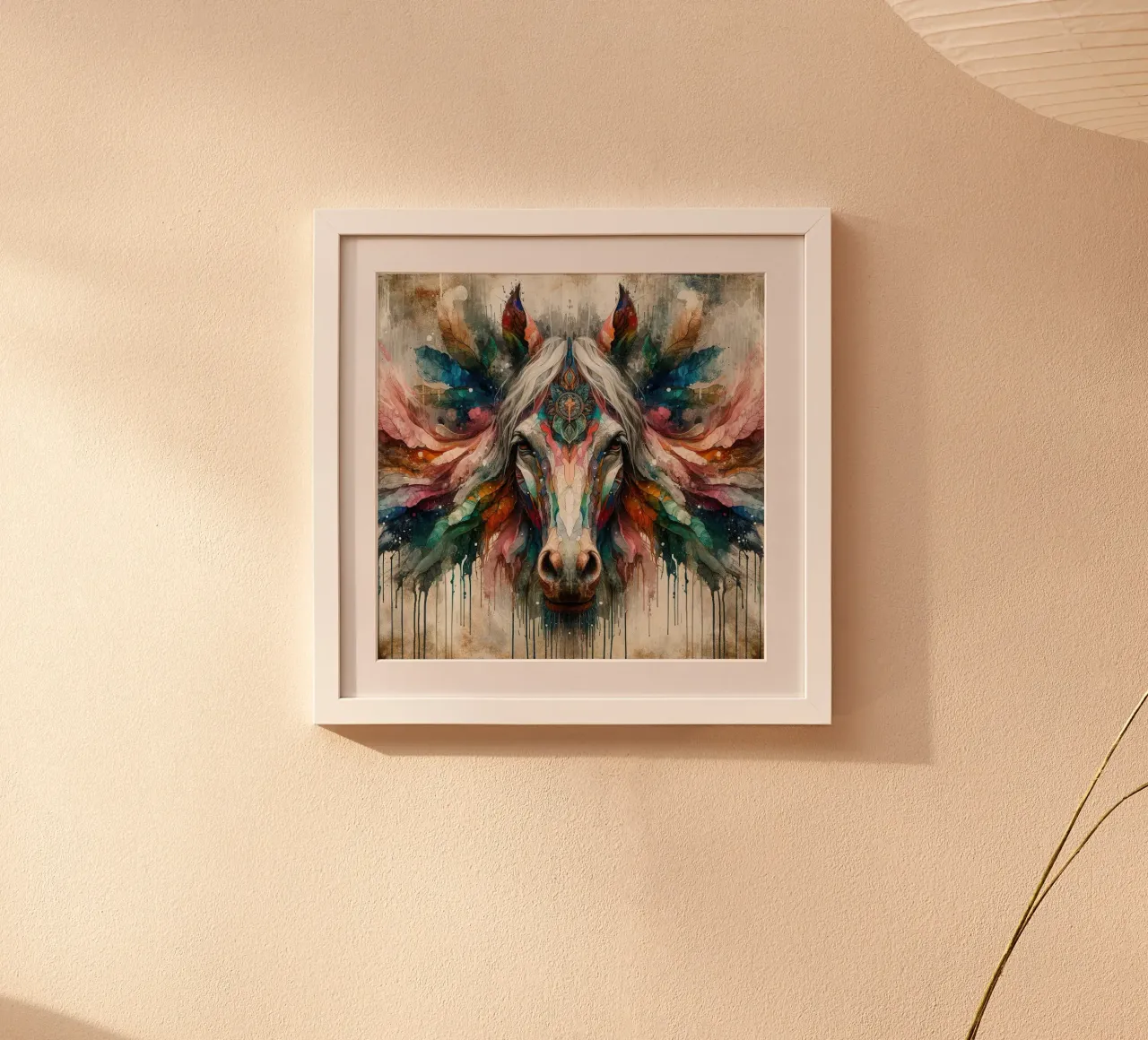 Cavallo acquerellato poster da Chromatic Fusion Studio