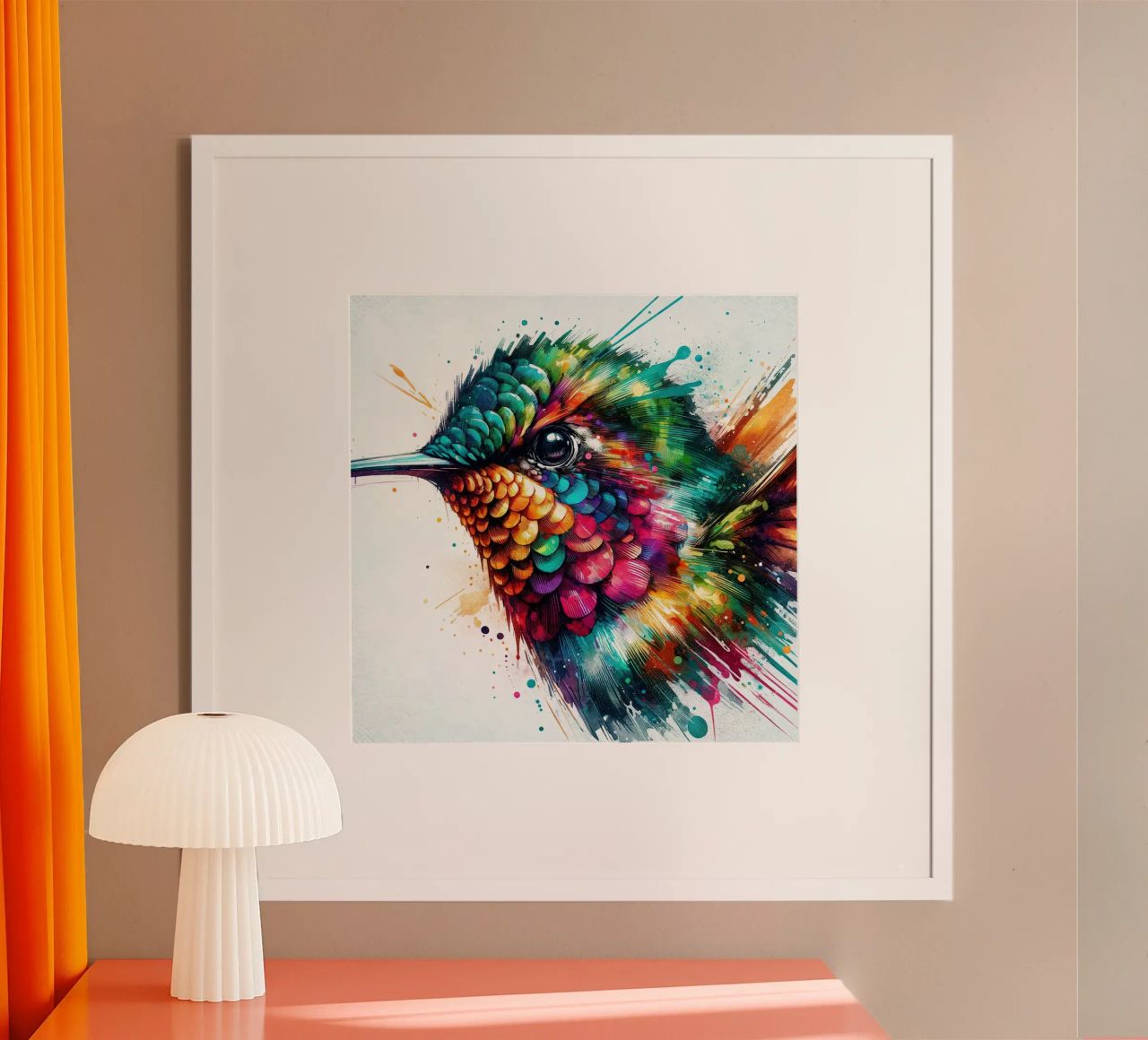 Watercolor Hummingbird poster by Chromatic Fusion Studio