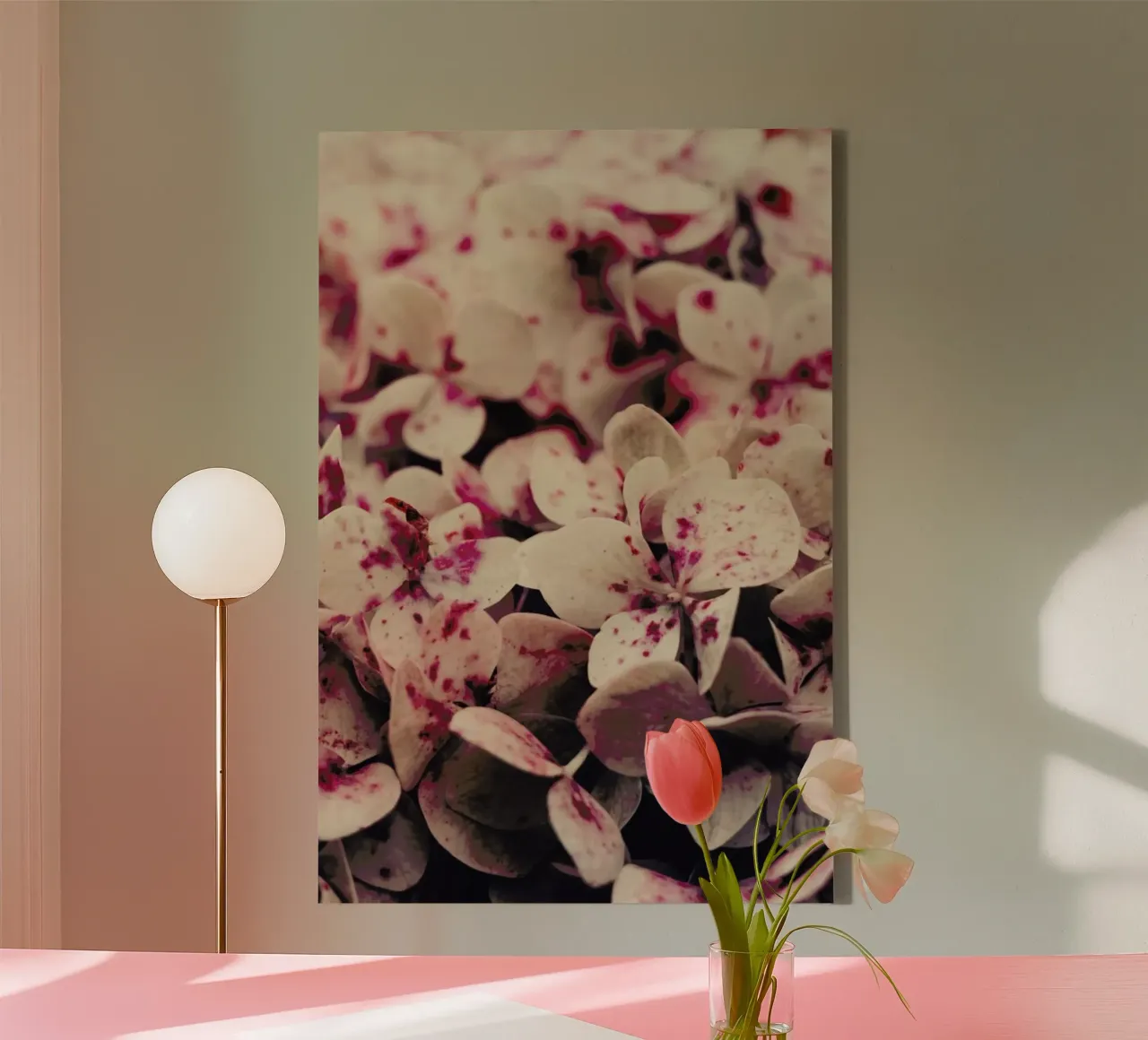 Pink Freckles canvas met Baklijst van Ingrid Beddoes