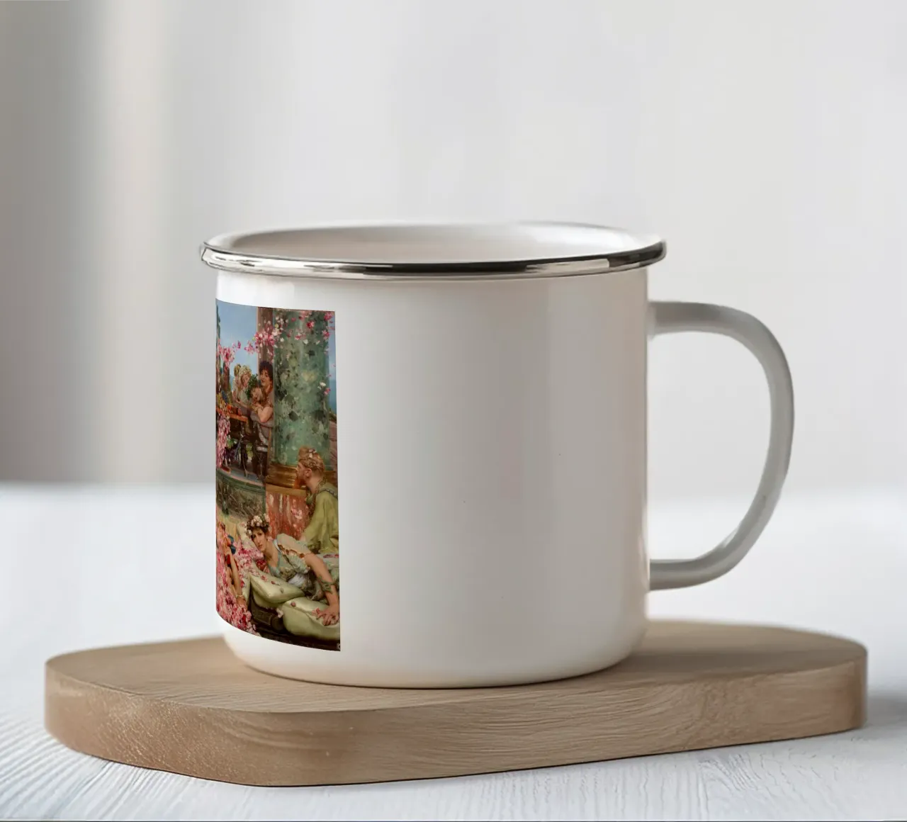 Lawrence Alma-Tadema - The Roses of Heliogabalus enamel mug by Timeless Artworks