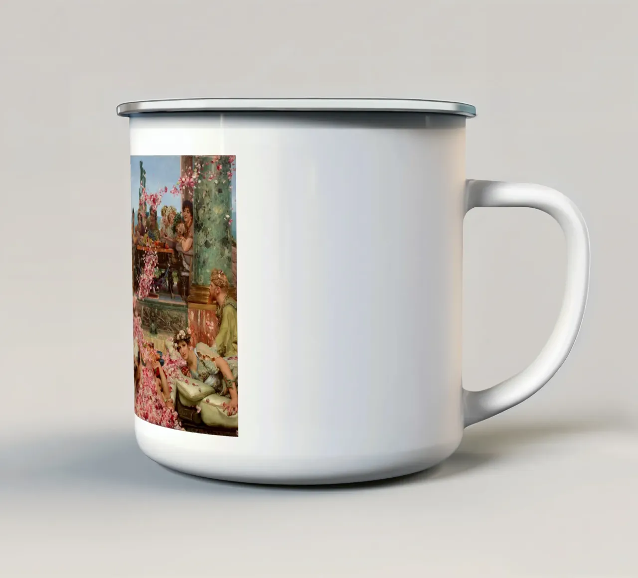 Lawrence Alma-Tadema - The Roses of Heliogabalus enamel mug by Timeless Artworks