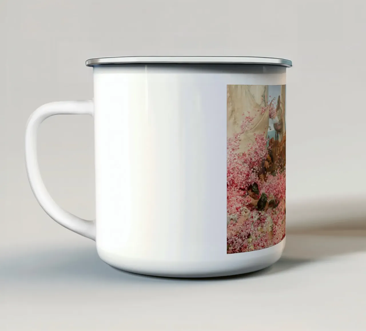 Lawrence Alma-Tadema - The Roses of Heliogabalus enamel mug by Timeless Artworks