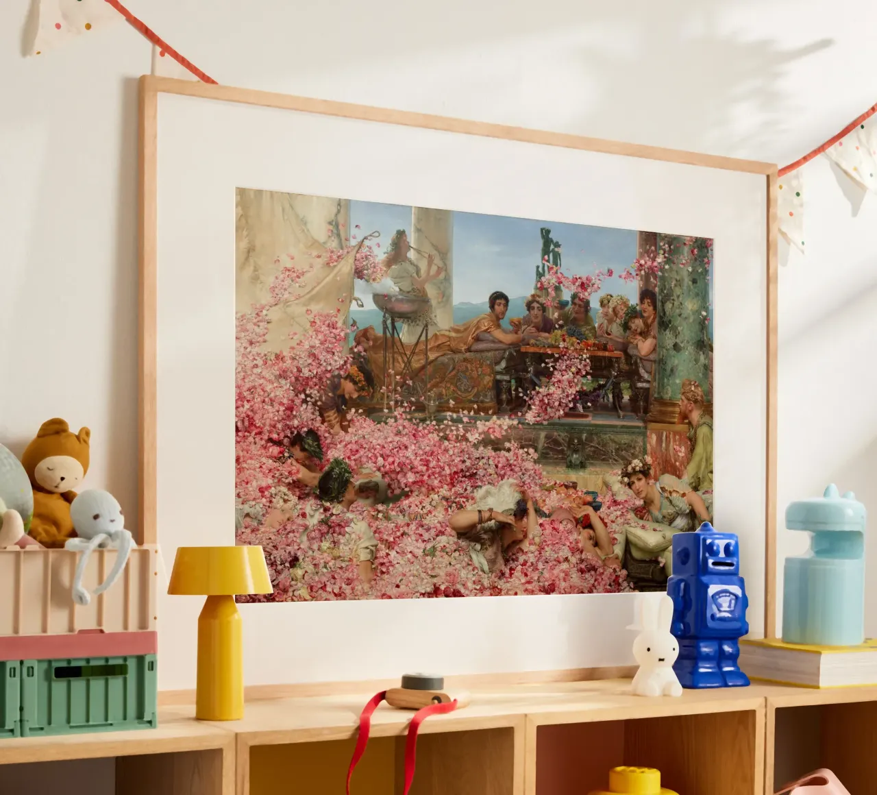 Lawrence Alma-Tadema - Le rose di Eliogabalo poster con telaio in alluminio da Timeless Artworks