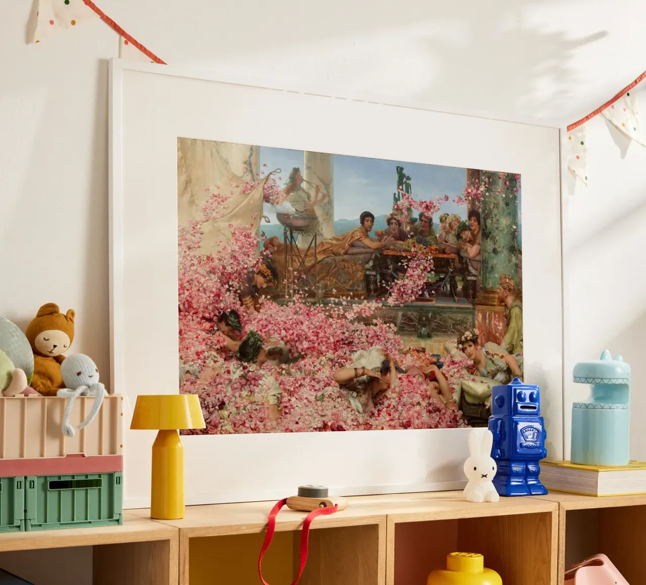 Lawrence Alma-Tadema - Le rose di Eliogabalo poster con telaio in alluminio da Timeless Artworks
