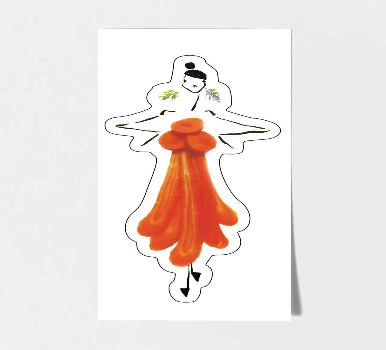 Carrot Fringe sticker sheet by Gretchen Roehrs