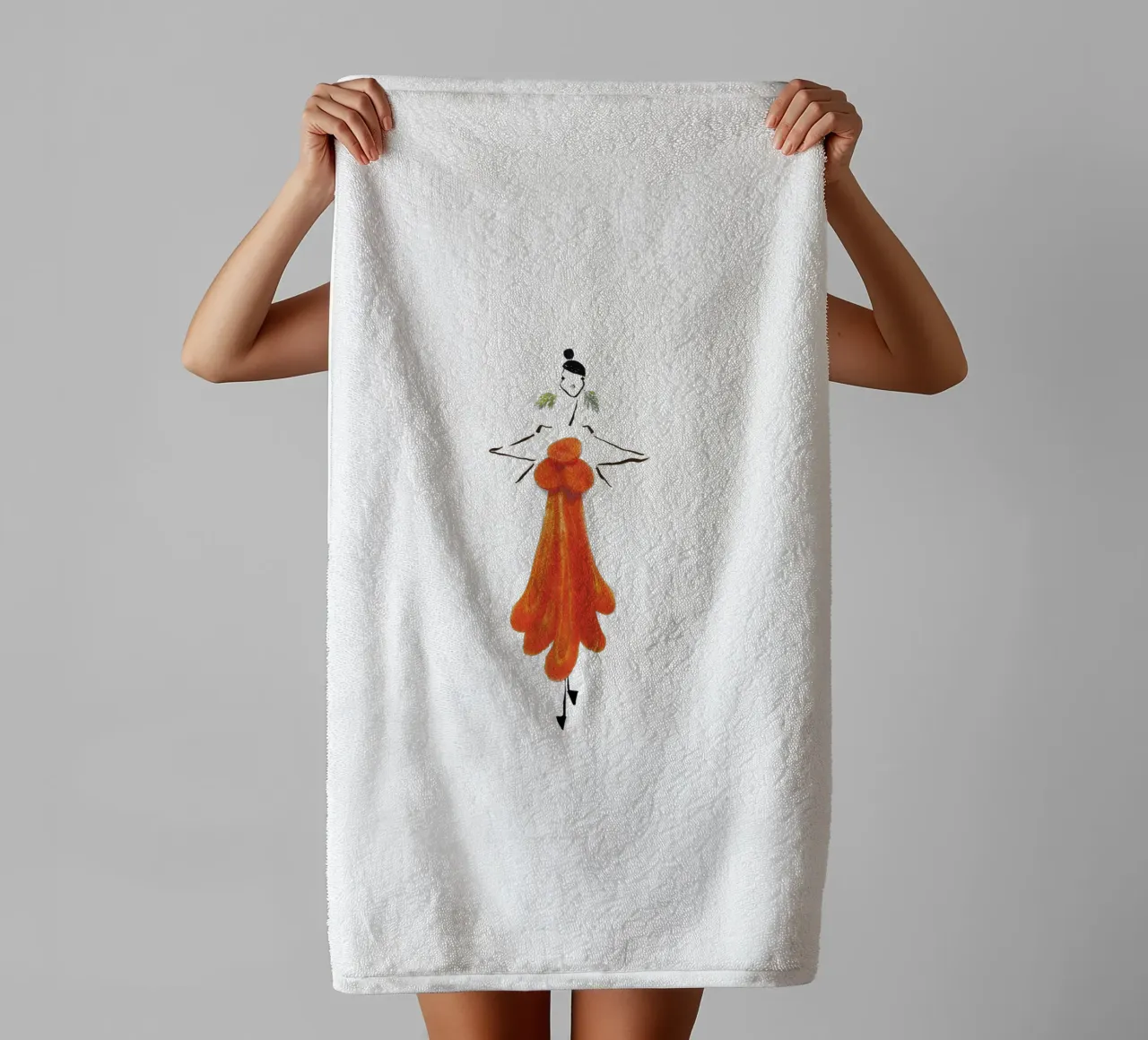 Carrot Fringe asciugamano da bagno da Gretchen Roehrs