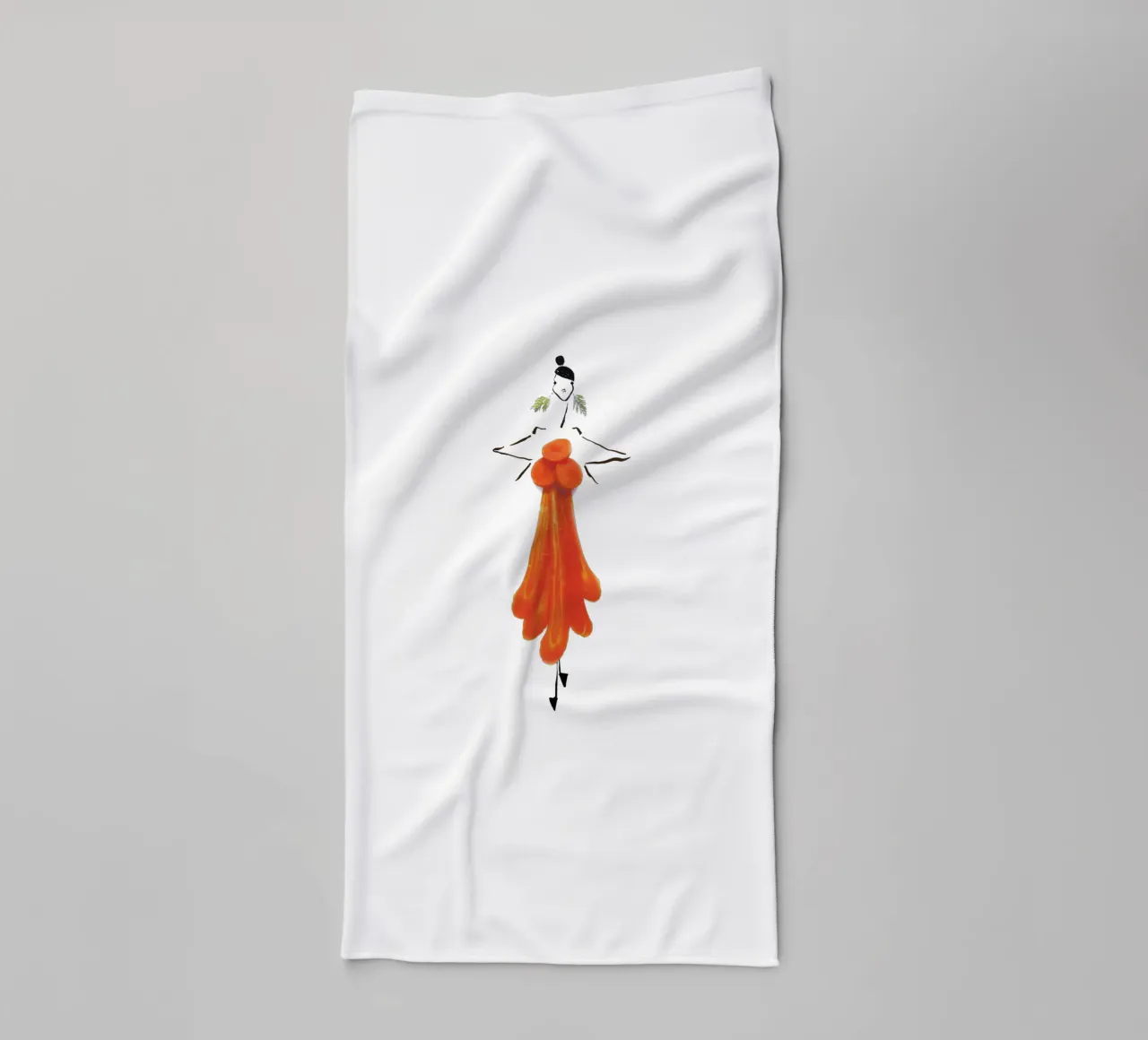 Carrot Fringe asciugamano da bagno da Gretchen Roehrs