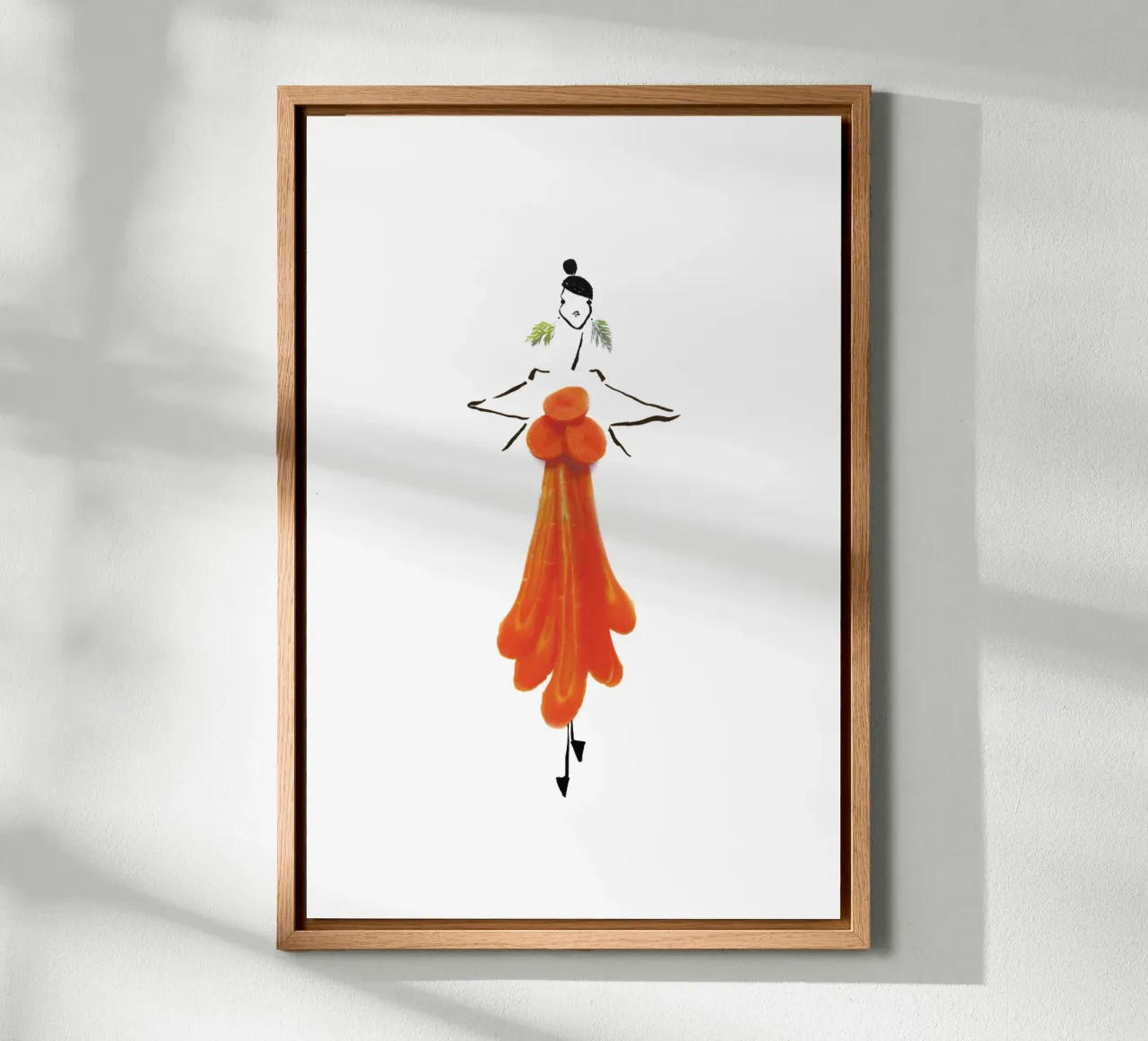Carrot Fringe tela con Cornice a cassetta da Gretchen Roehrs