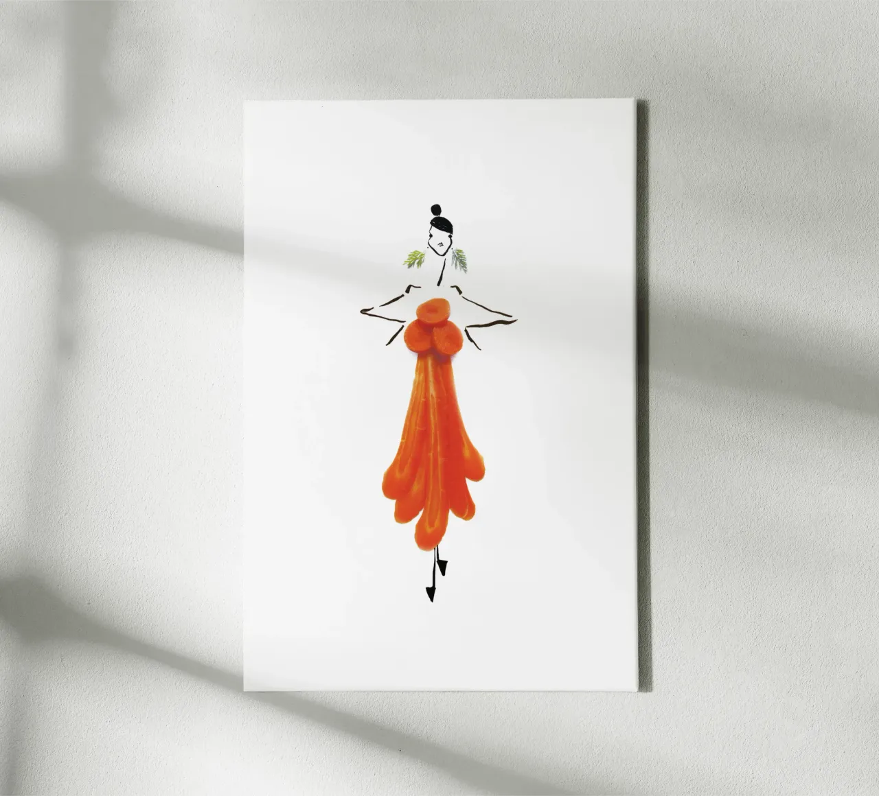 Carrot Fringe tela con Cornice a cassetta da Gretchen Roehrs