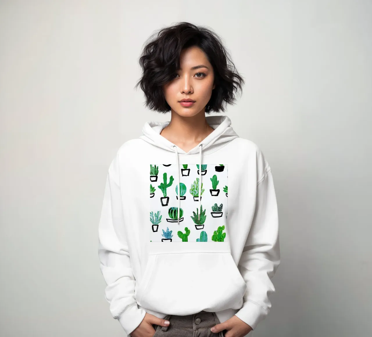 Cacti felpa con cappuccio da Farina Kuklinski