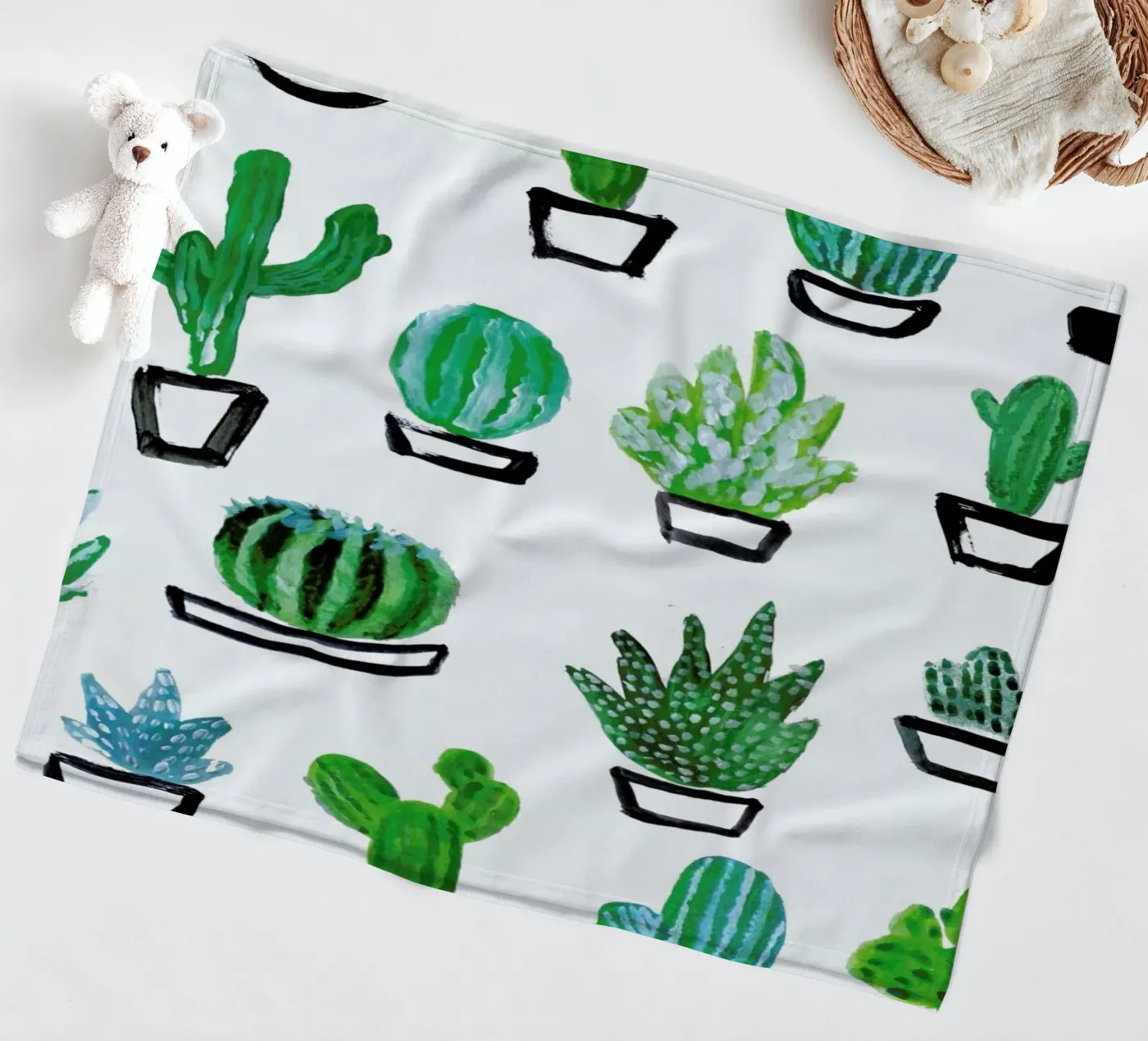 Cacti Fleecedecke von Farina Kuklinski