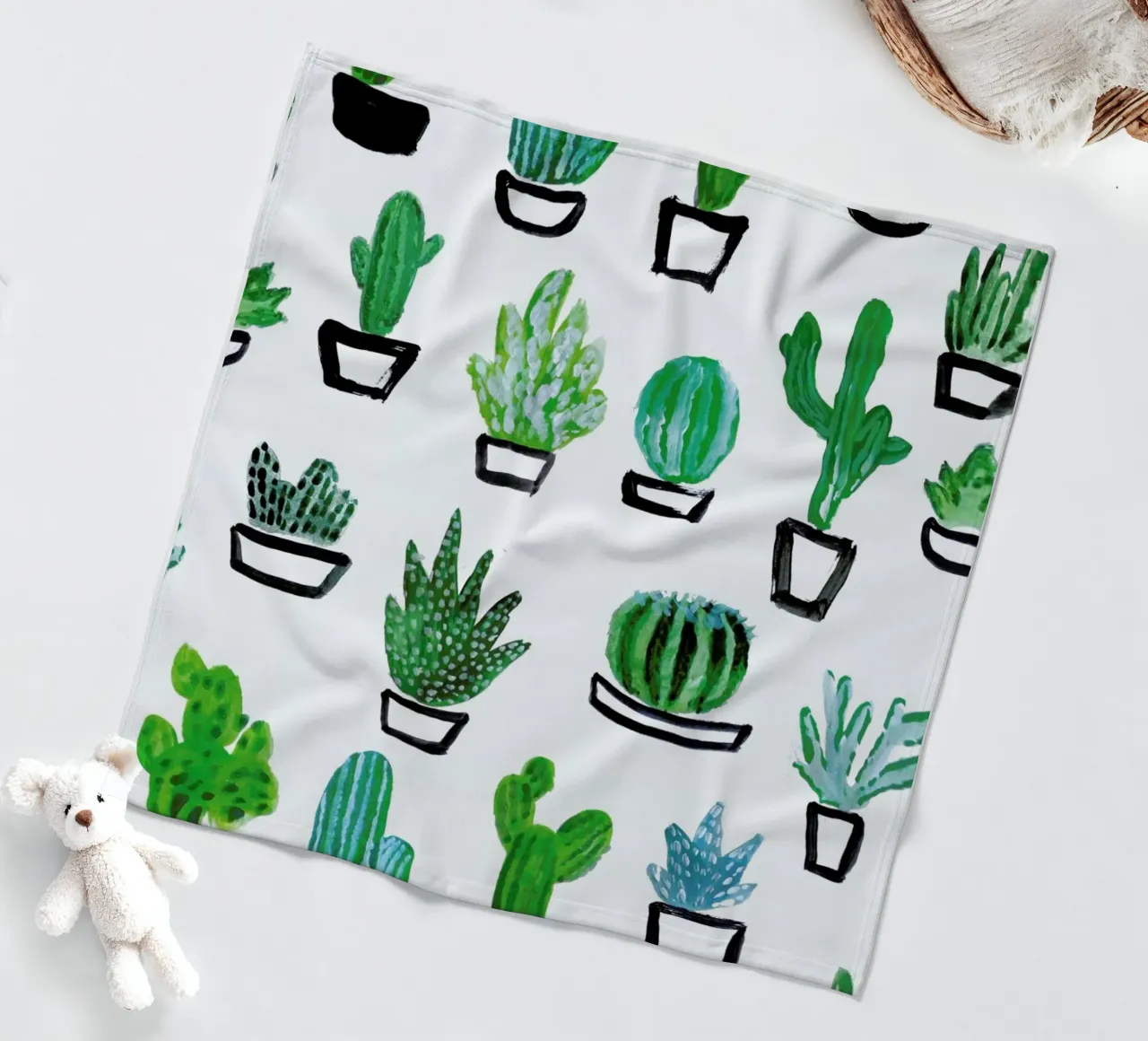 Cacti Fleecedecke von Farina Kuklinski