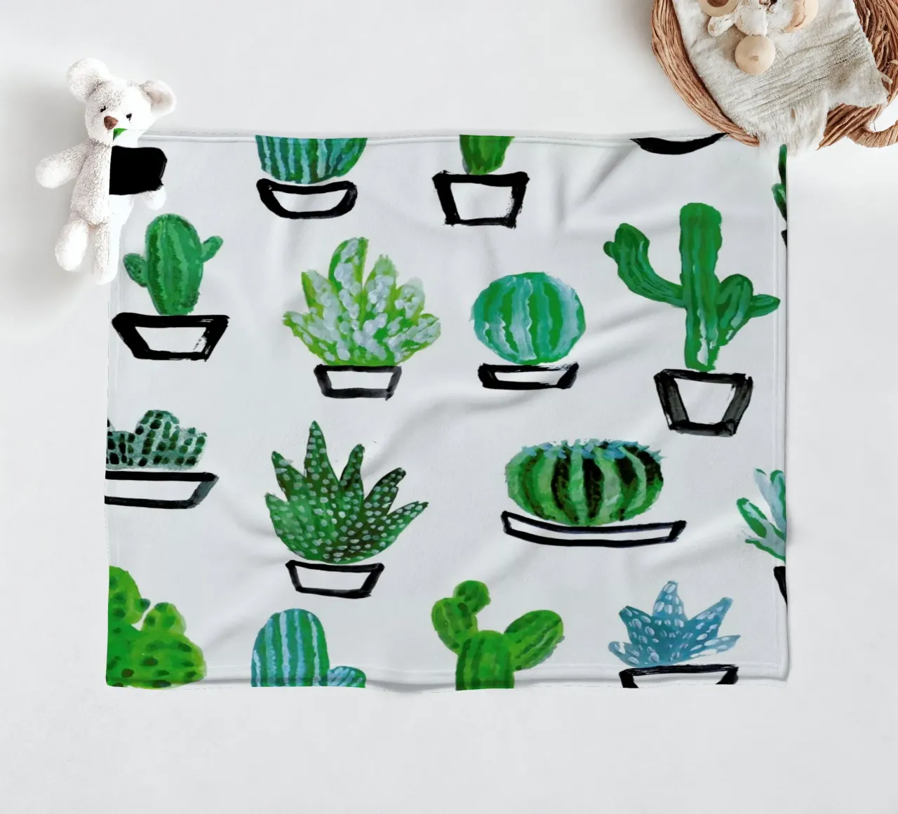 Cacti Fleecedecke von Farina Kuklinski