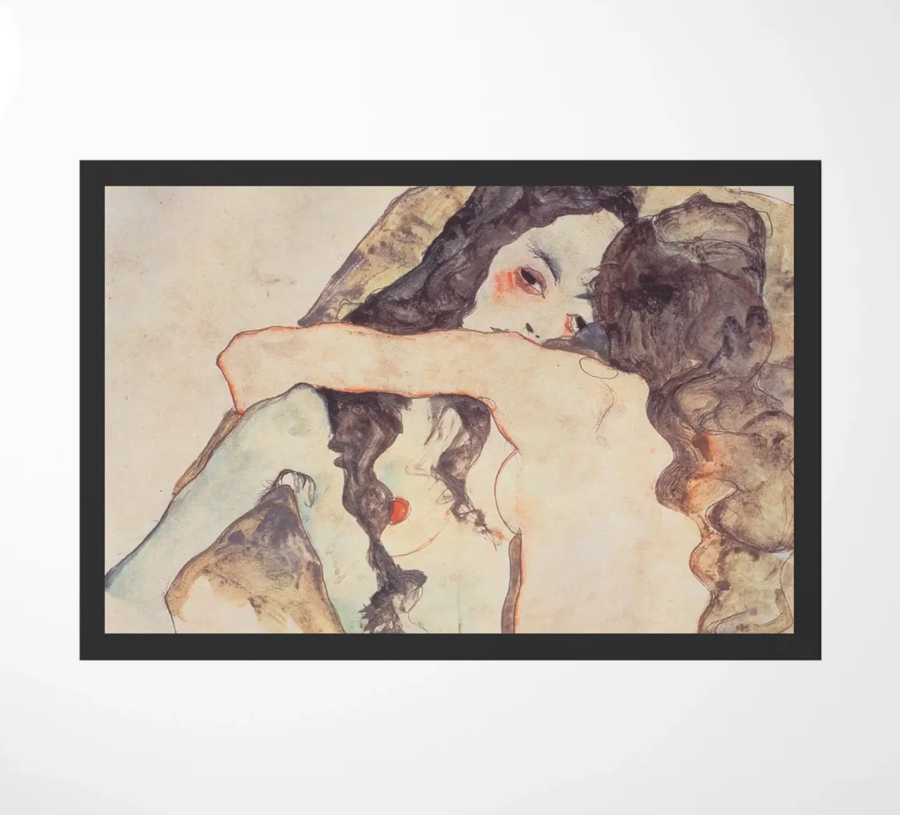 Egon Schiele - Due donne abbracciate zerbino da Timeless Artworks