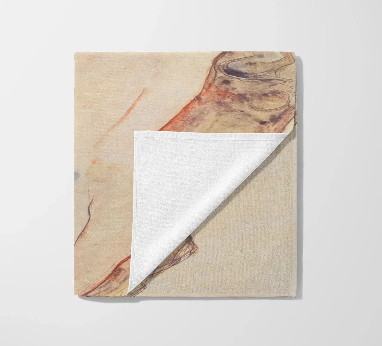 Egon Schiele - Due donne abbracciate telo mare da Timeless Artworks