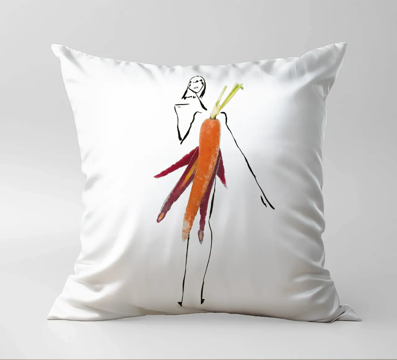 Carrot cuscino da Gretchen Roehrs