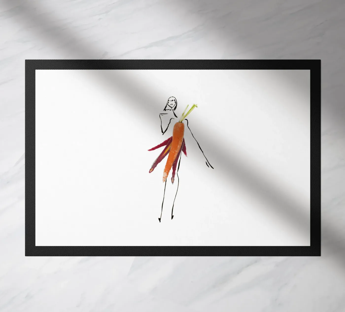 Carrot deurmat van Gretchen Roehrs