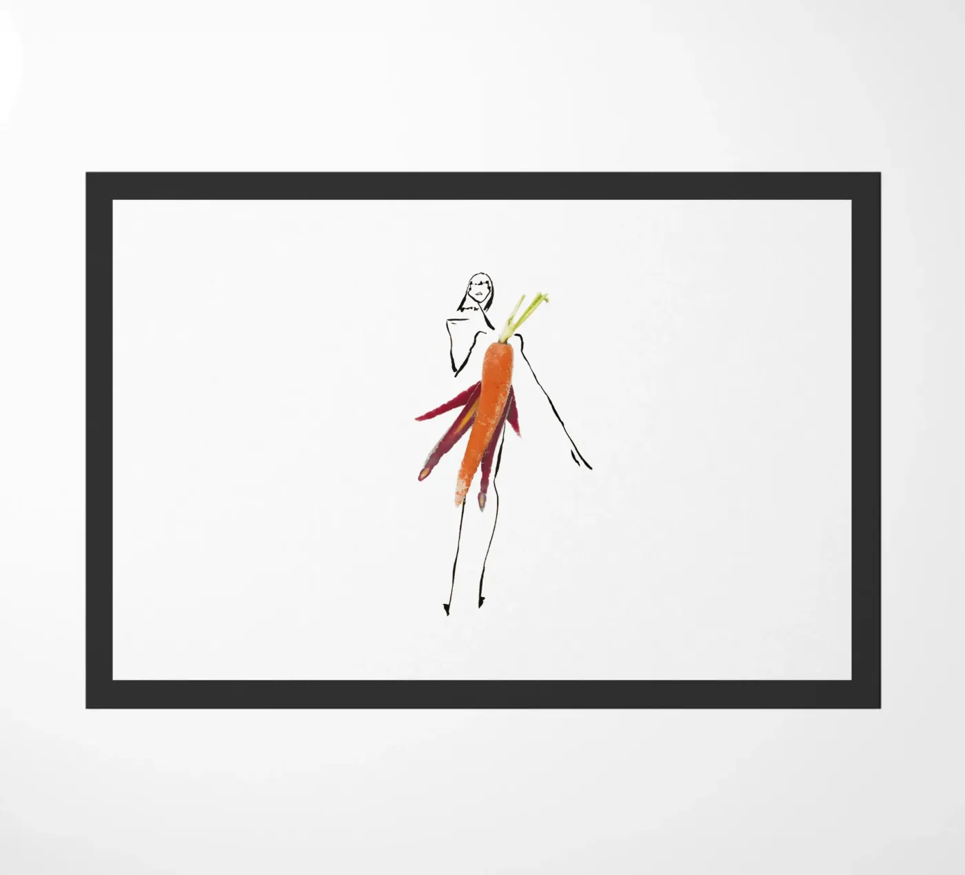 Carrot deurmat van Gretchen Roehrs