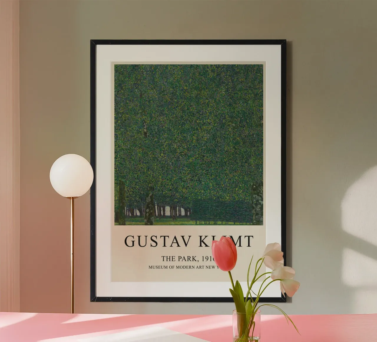 Il parco 1910 - Capolavoro di Gustav Klimt poster con telaio in plastica da SMPLE