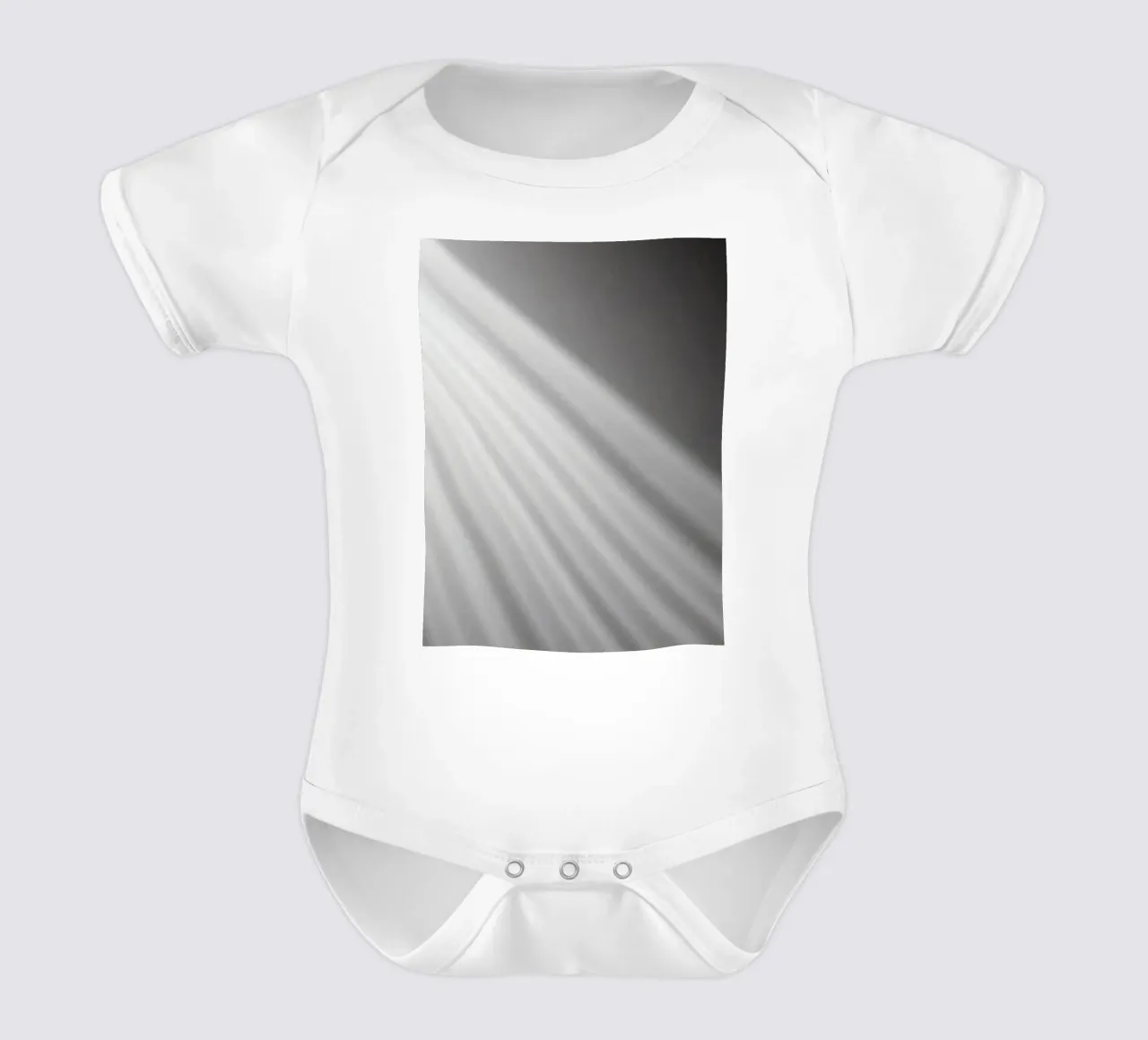 Elegant abstract wallpaper showcasing soft rays of light short-sleeve baby romper by DesignDoodle