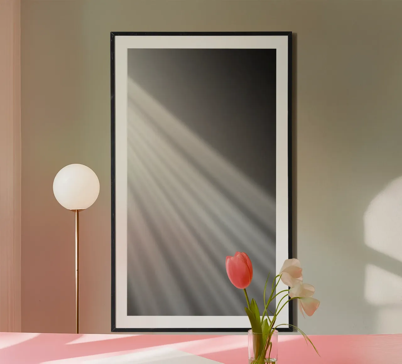 Elegant abstract wallpaper showcasing soft rays of light hahnemühle by DesignDoodle