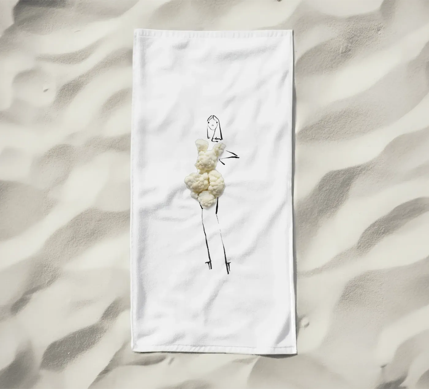 Cauliflower strandhanddoek van Gretchen Roehrs