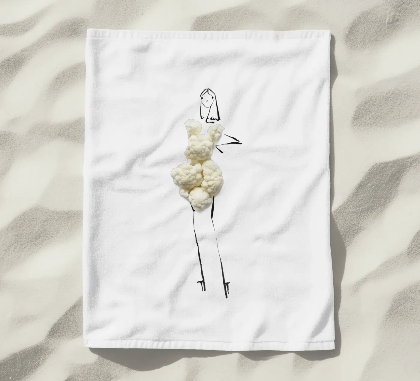Cauliflower strandhanddoek van Gretchen Roehrs