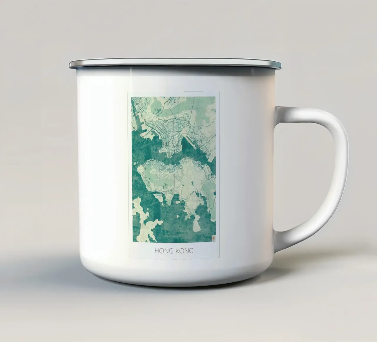 Hong Kong Vintage tazza in smalto da Hubert Roguski