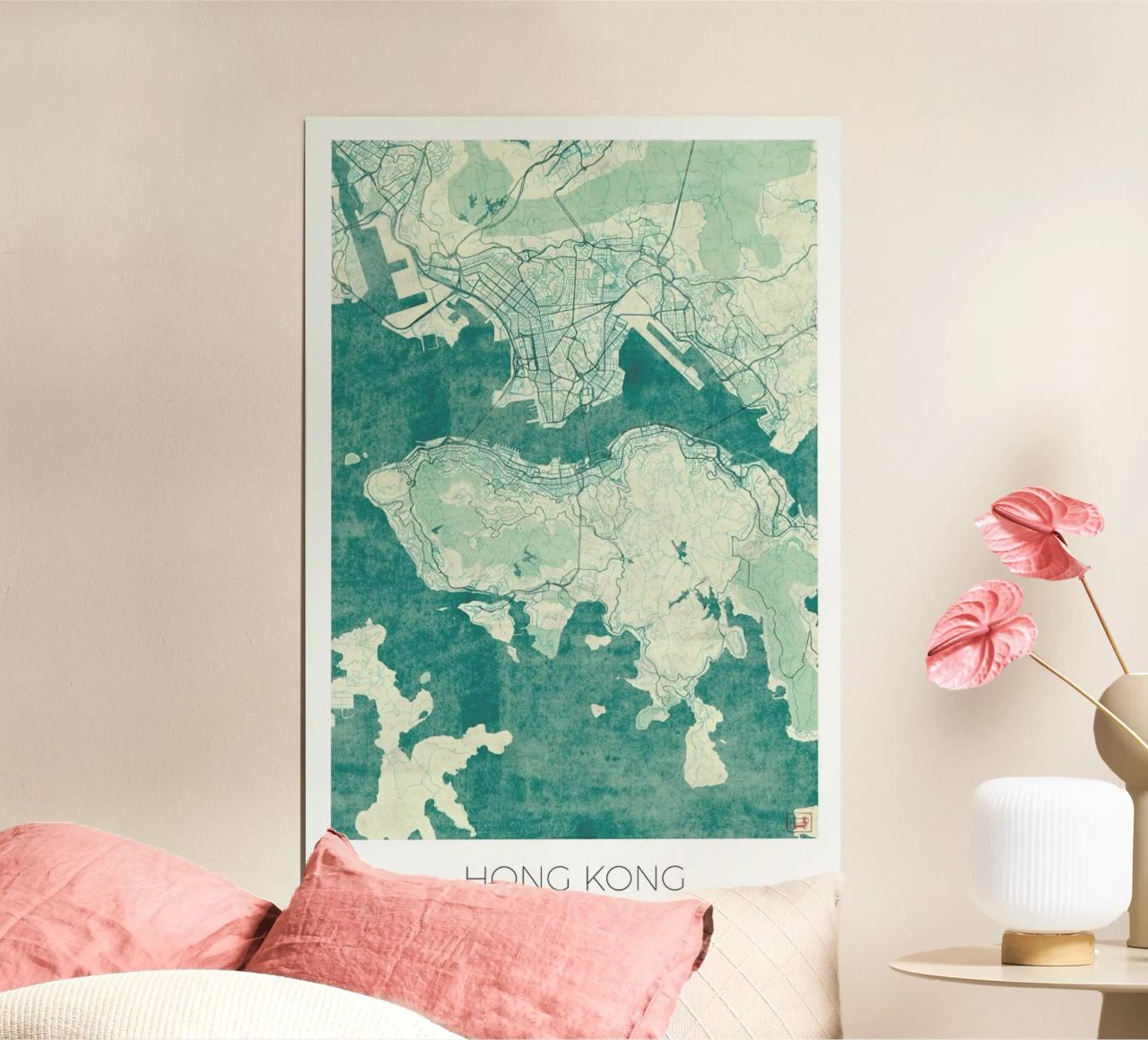 Hong Kong Vintage poster by Hubert Roguski