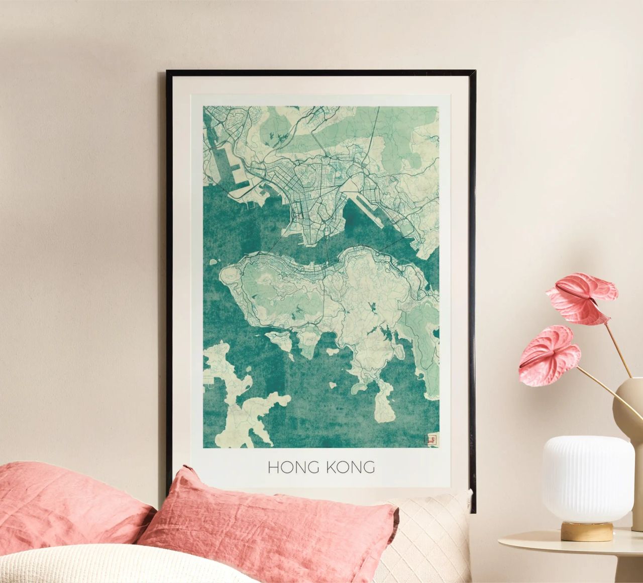 Hong Kong Vintage poster by Hubert Roguski