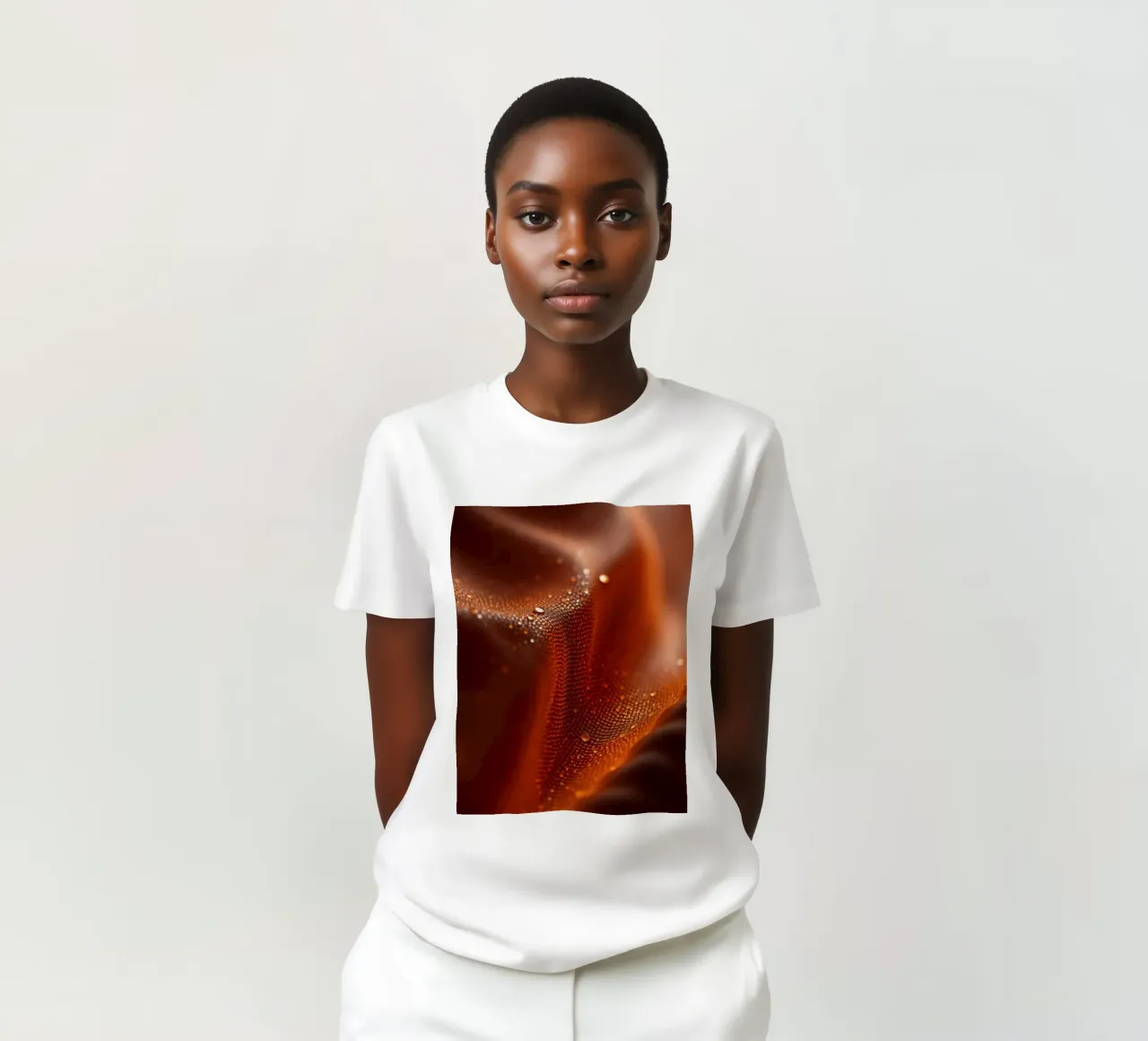 astratto con tessuto testurizzato e sottili gocce d'acqua t-shirt da DesignDoodle