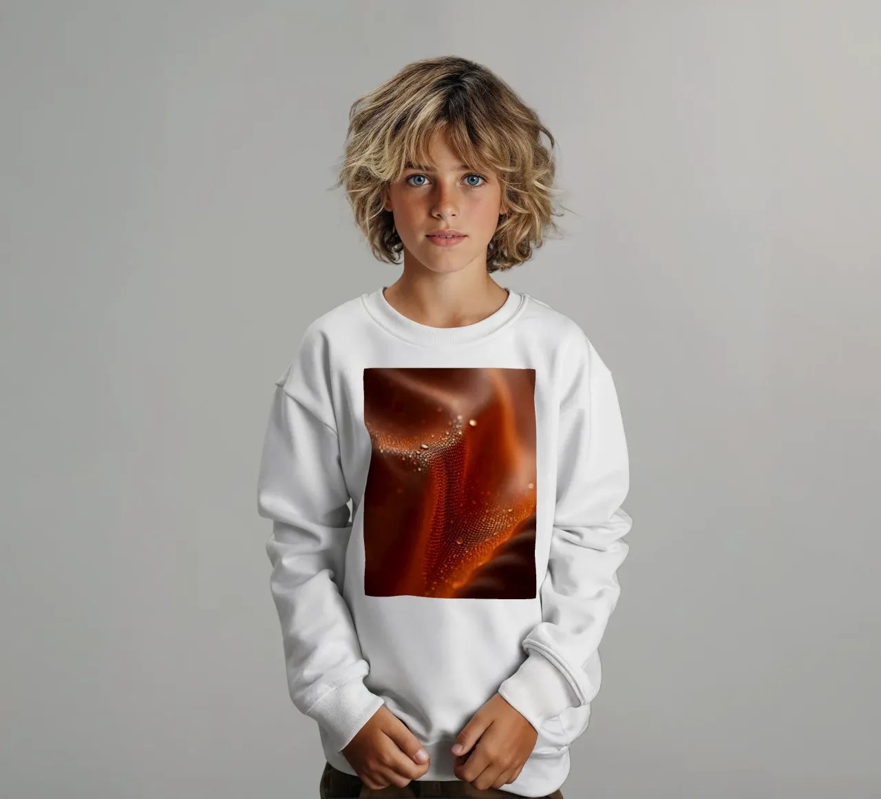 astratto con tessuto testurizzato e sottili gocce d'acqua felpa bambino da DesignDoodle
