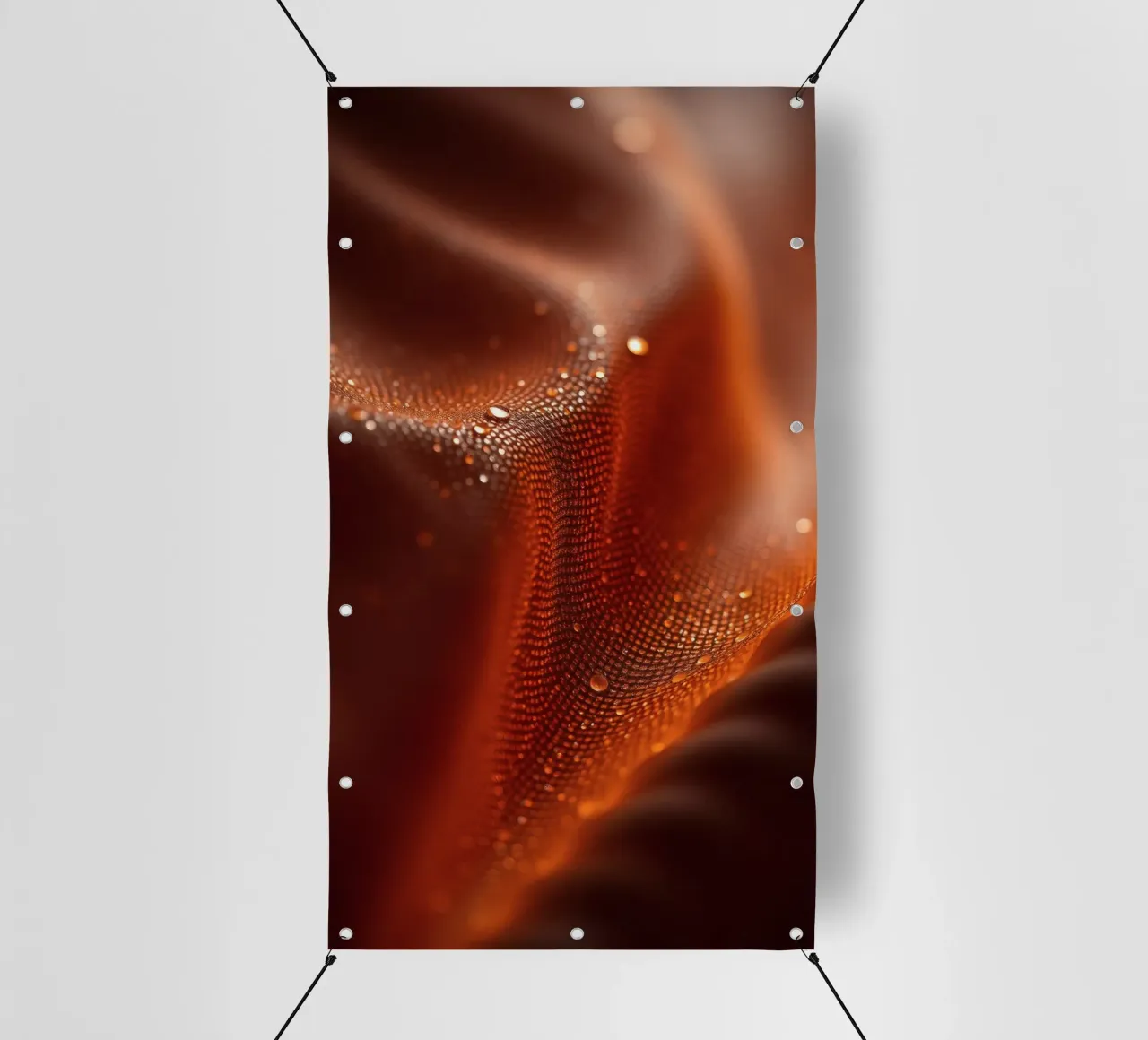 astratto con tessuto testurizzato e sottili gocce d'acqua telo in pvc da DesignDoodle