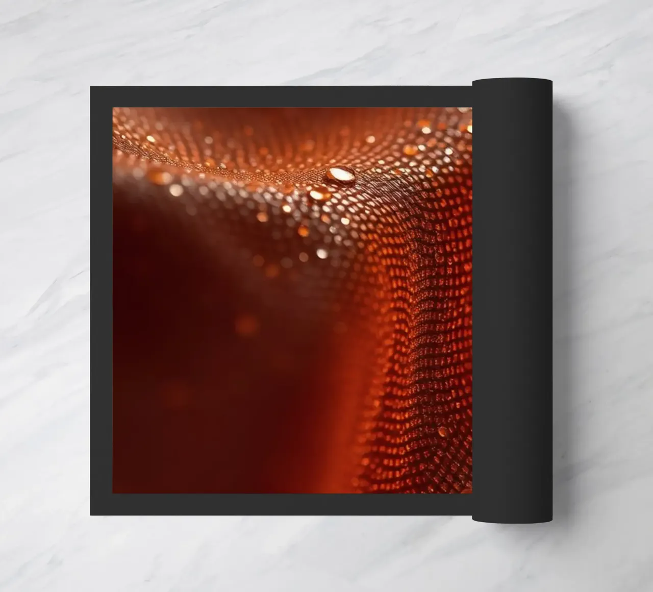 astratto con tessuto testurizzato e sottili gocce d'acqua zerbino da DesignDoodle