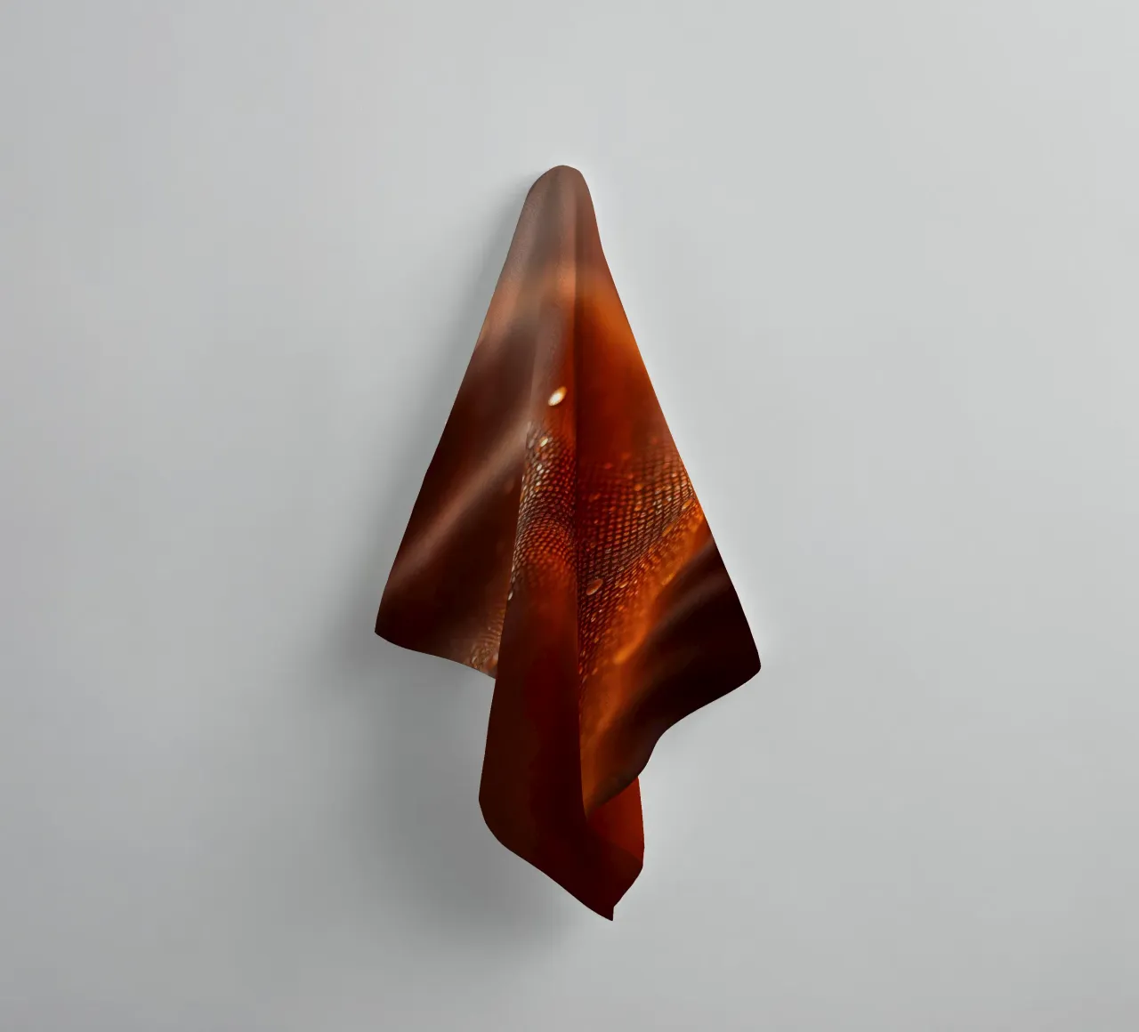 abstract featuring textured fabric with subtle water droplet towel by DesignDoodle