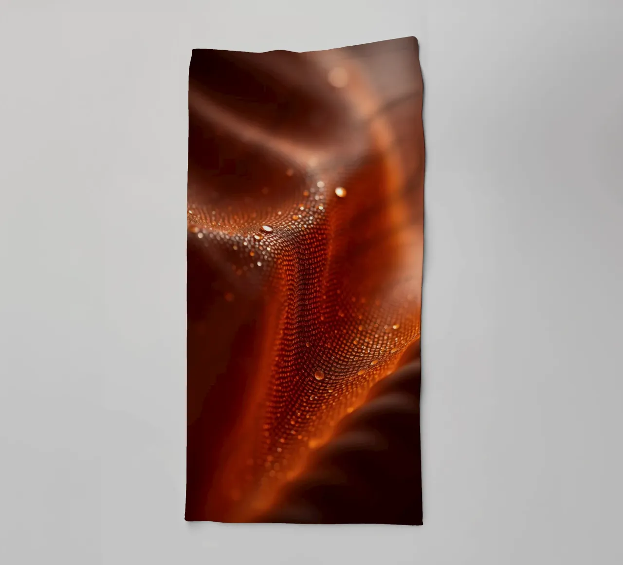 abstract featuring textured fabric with subtle water droplet towel by DesignDoodle