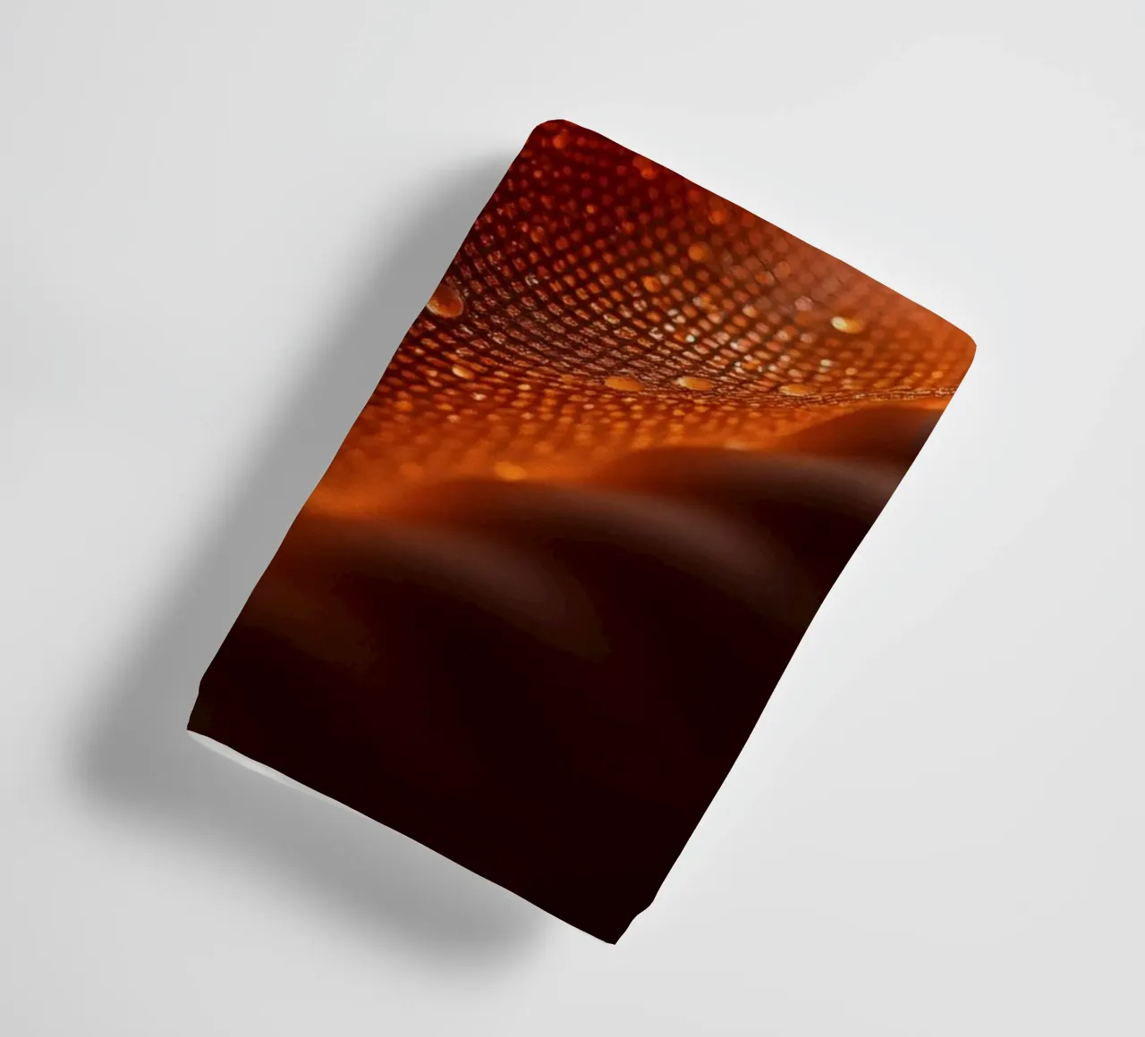 abstract featuring textured fabric with subtle water droplet towel by DesignDoodle