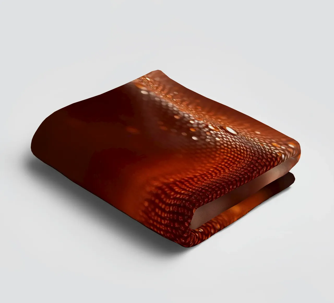 abstract featuring textured fabric with subtle water droplet towel by DesignDoodle