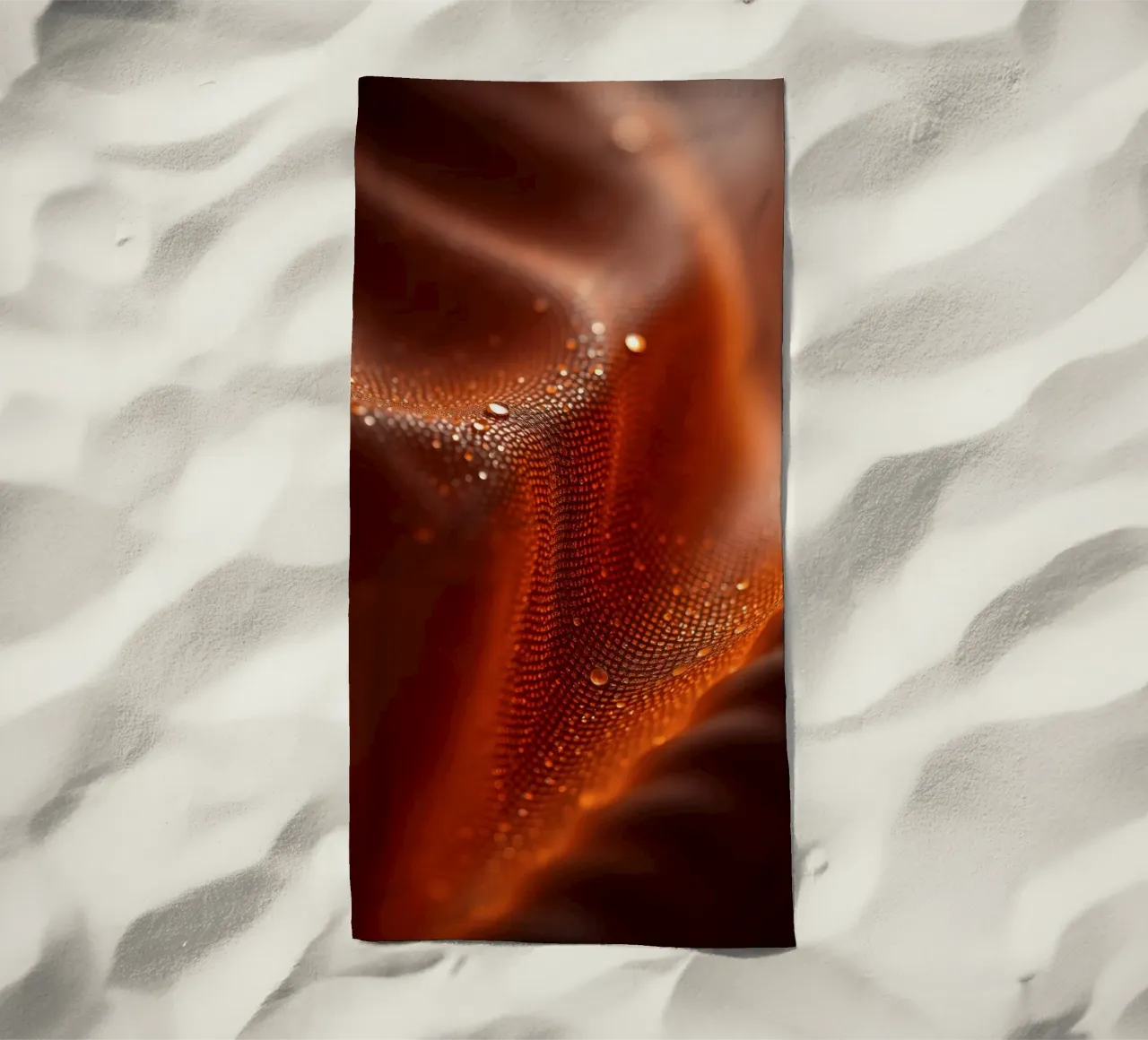 astratto con tessuto testurizzato e sottili gocce d'acqua telo mare da DesignDoodle