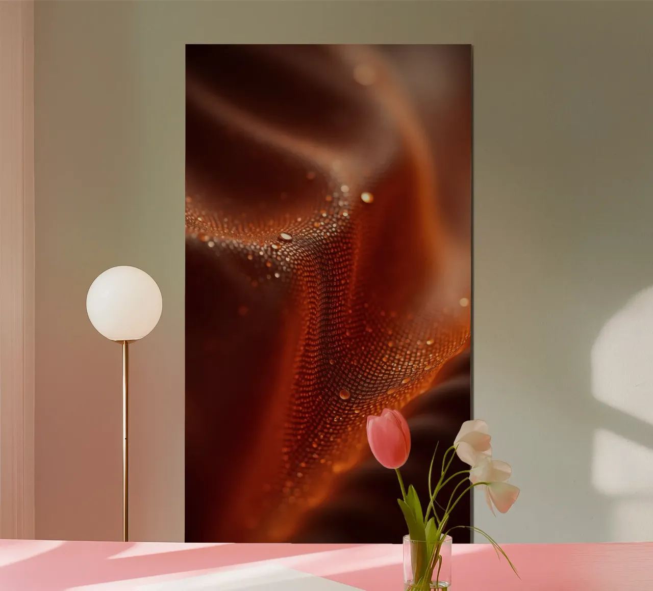 astratto con tessuto testurizzato e sottili gocce d'acqua carta hahnemühle da DesignDoodle