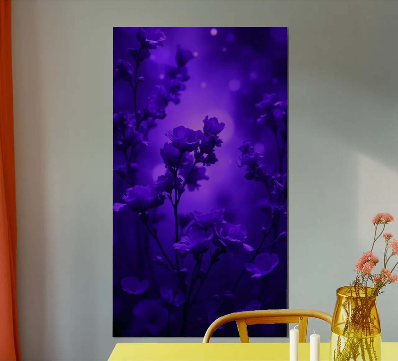 Lush purple flower wallpaper poster by DesignDoodle