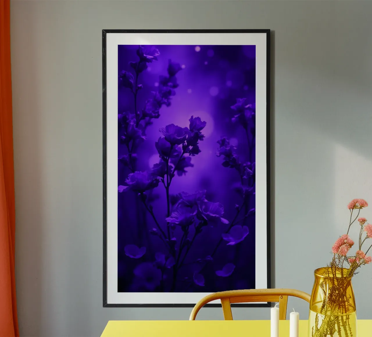 Lush purple flower wallpaper poster by DesignDoodle