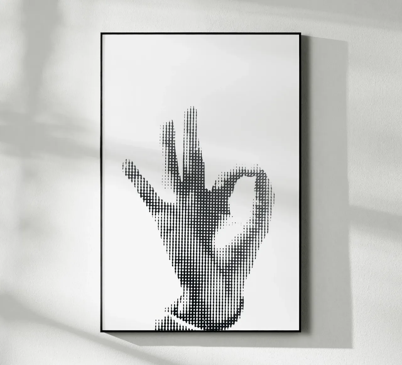 Halbton Hand acrylic glass by Second Canvas