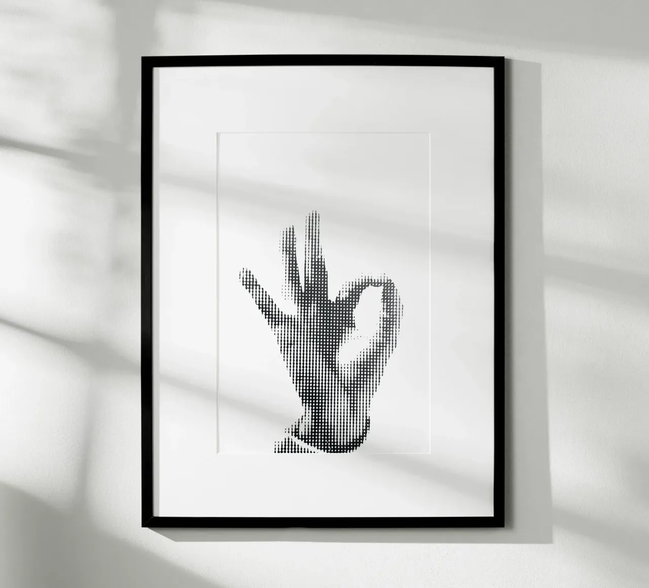 Halbton Hand poster con telaio in plastica da Second Canvas
