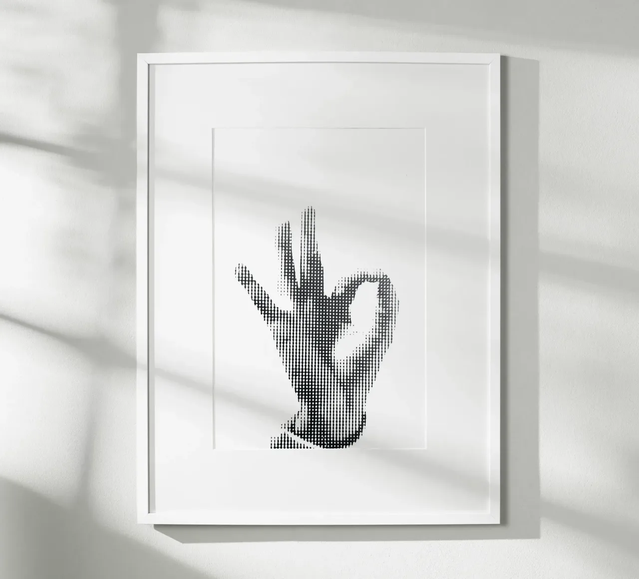 Halbton Hand poster con telaio in plastica da Second Canvas