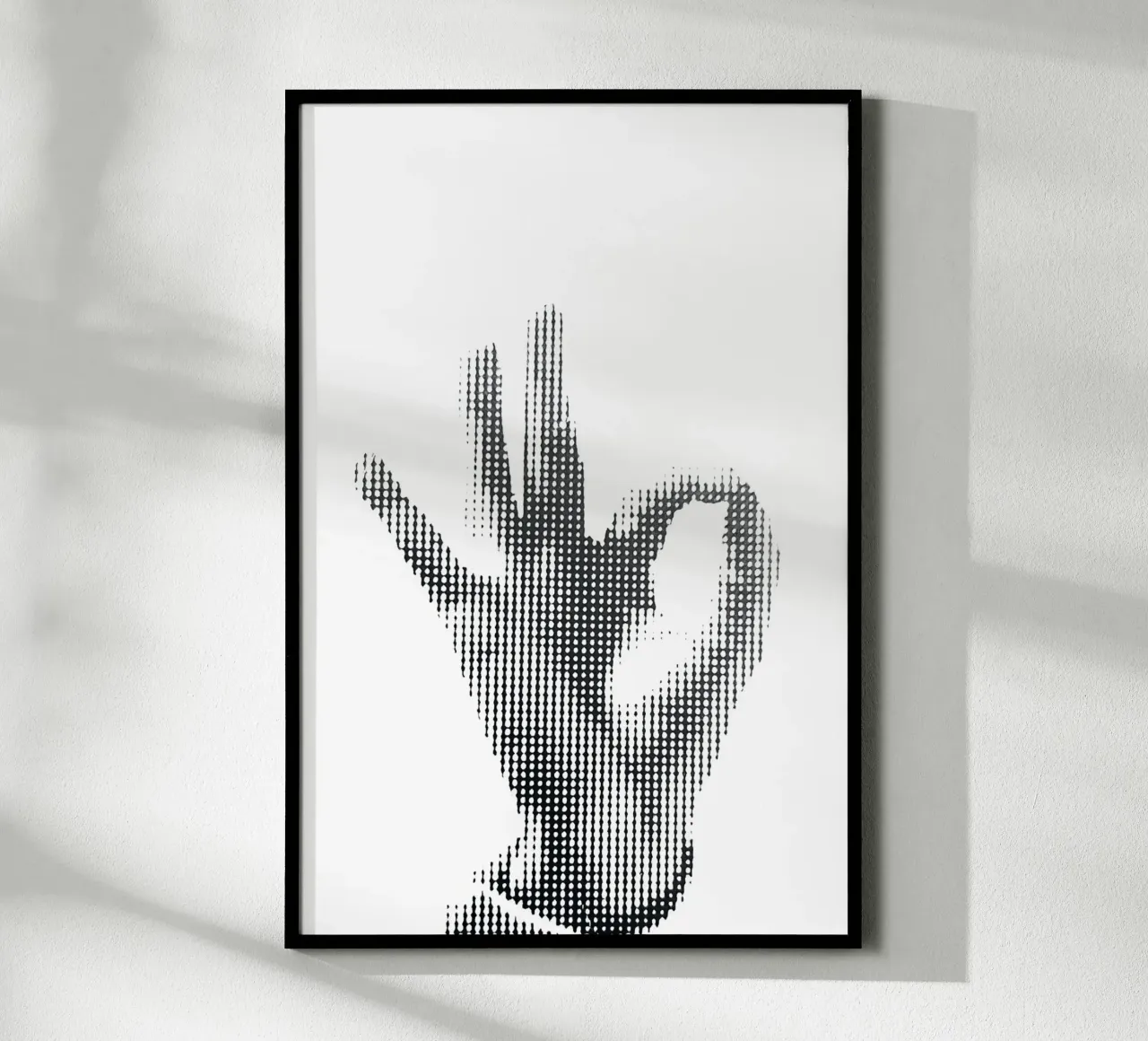 Halbton Hand poster con telaio in plastica da Second Canvas