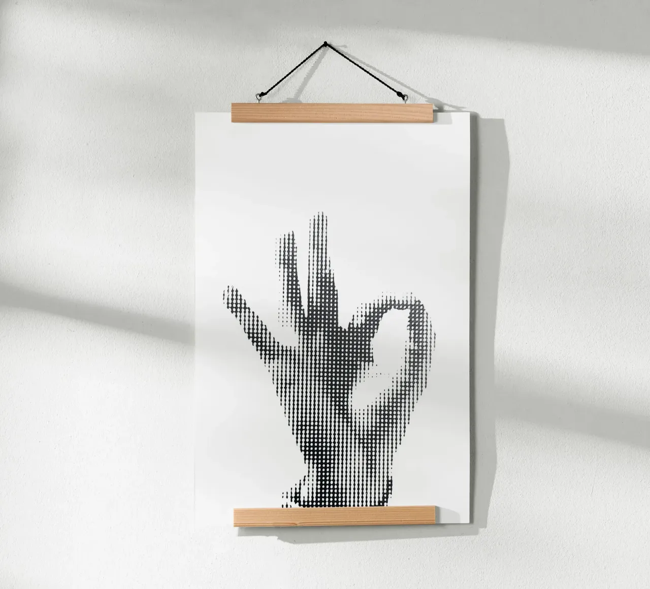 Halbton Hand poster con telaio in plastica da Second Canvas