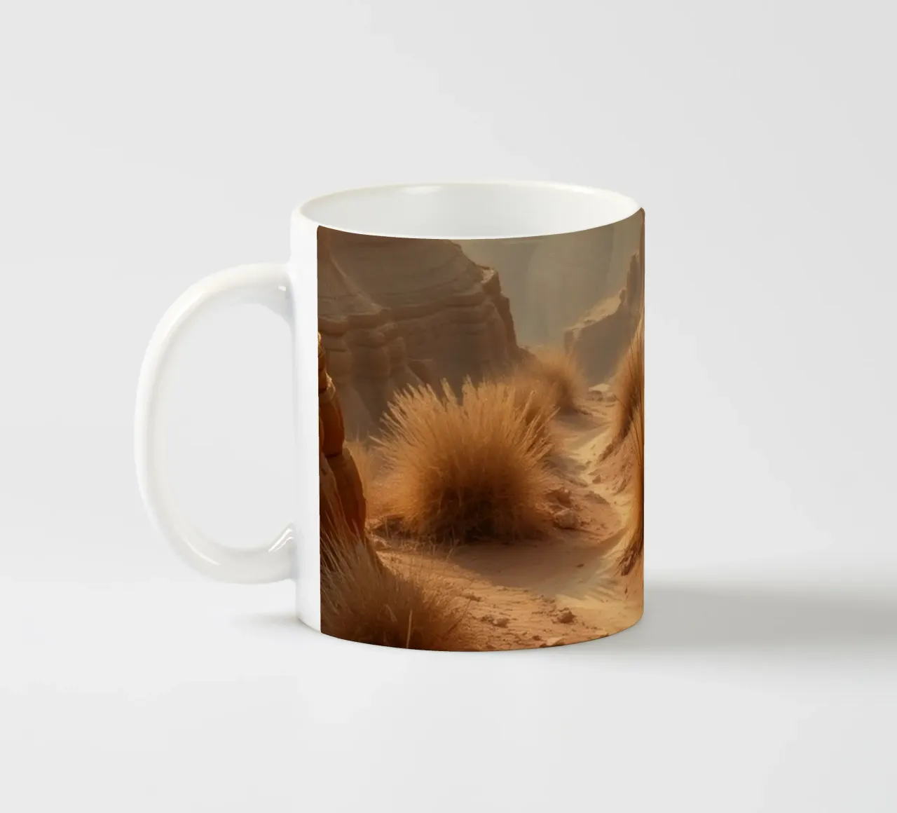 Uno splendido paesaggio desertico rivela un percorso tortuoso tazza in ceramica da DesignDoodle