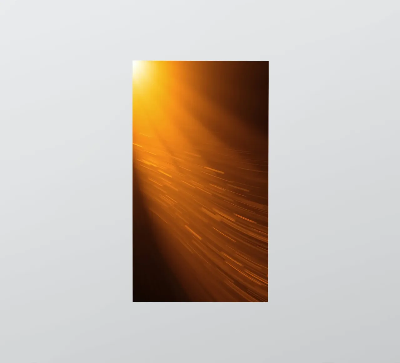Fond abstrait lumineux avec une lumière orange chaude autocollant de DesignDoodle