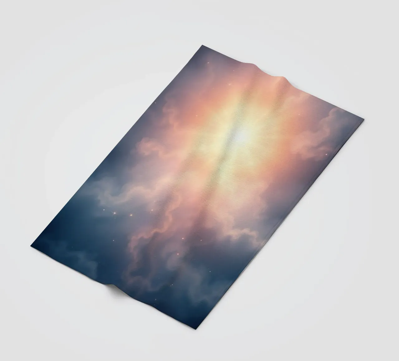 Colorful abstract cloud design for wallpaper in soft hues fleece blanket by DesignDoodle